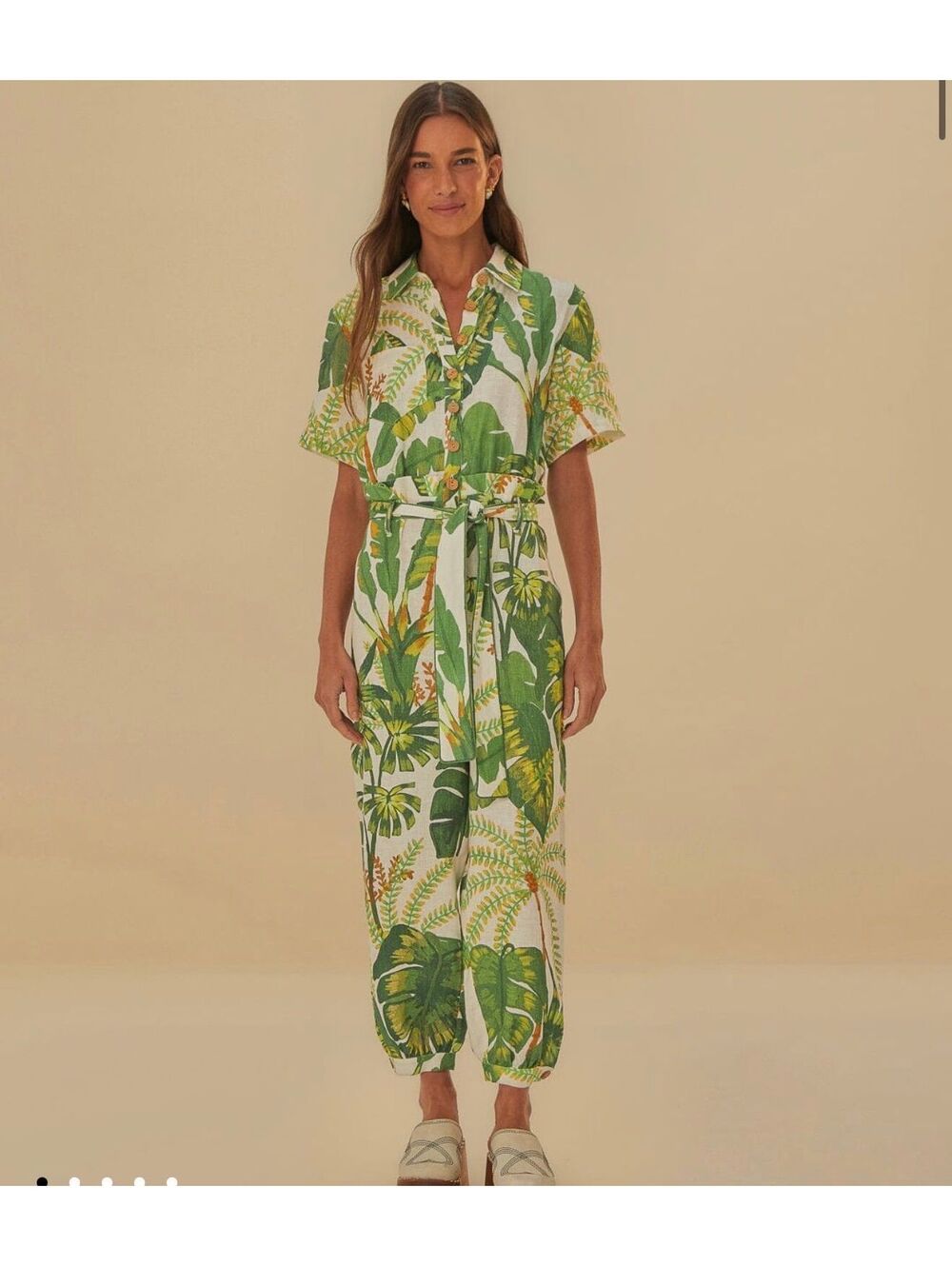 FARM Rio Tropical Forest Off-White Jumpsuit